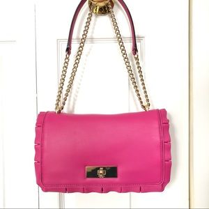 🤩🔥Host pick🔥👏🏻👏🏻 👏🏻 Kate Spade ♠️ ruffle trim leather shoulder bag